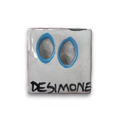 Ceramic Pencil Holder Cube Dammusi de simone handmade sicilian pottery Ceramic Pencil Holder Cube Dammusi de simone handmade sicilian pottery